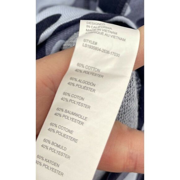 Fabletics Leah Jacket Small Blue Camo Oversized Full Zip S - Picture 5 of 6